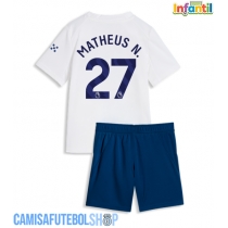 Camisa de time de futebol Manchester City Matheus Nunes #27 Replicas 3º Equipamento Infantil 2026-27 Manga Curta (+ Calças curtas)